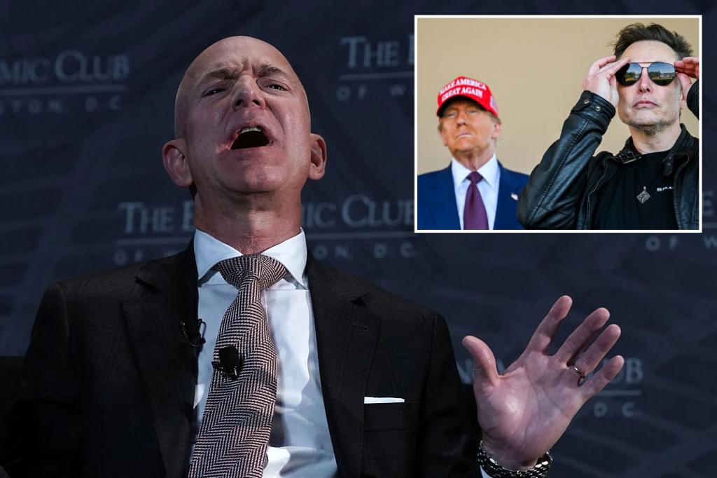 Jeff Bezos and Elon Musk argued over Trump's election prediction: '100% not true'